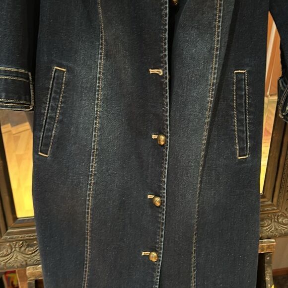 No Brand Plus size Dress 3/4 sleeve stretch denim button down belt pockets 1X - Picture 17 of 17